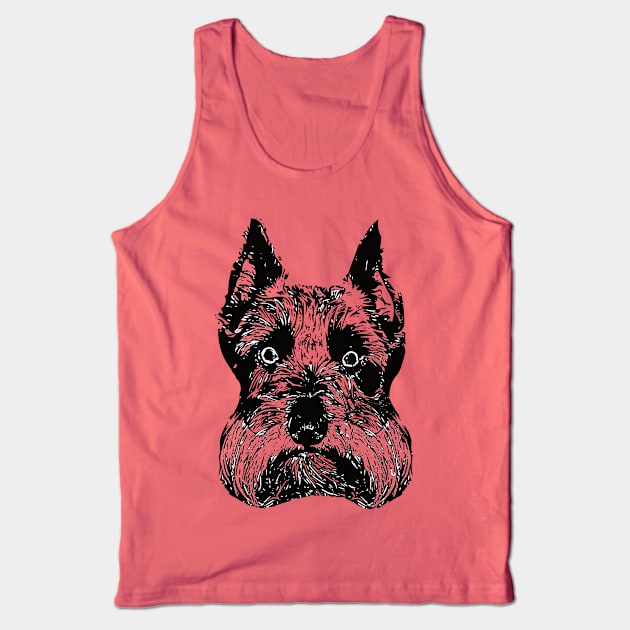 Schnauzer Face Tank Top by DoggyStyles